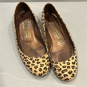 Manolo Blahnick Leopard Print Women's Flats
